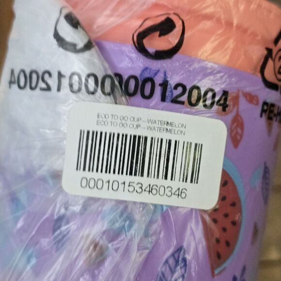 Tupperware ECO To Go Travel Cup Tumbler 16oz Orange Watermelon Sippy New - Picture 4 of 9